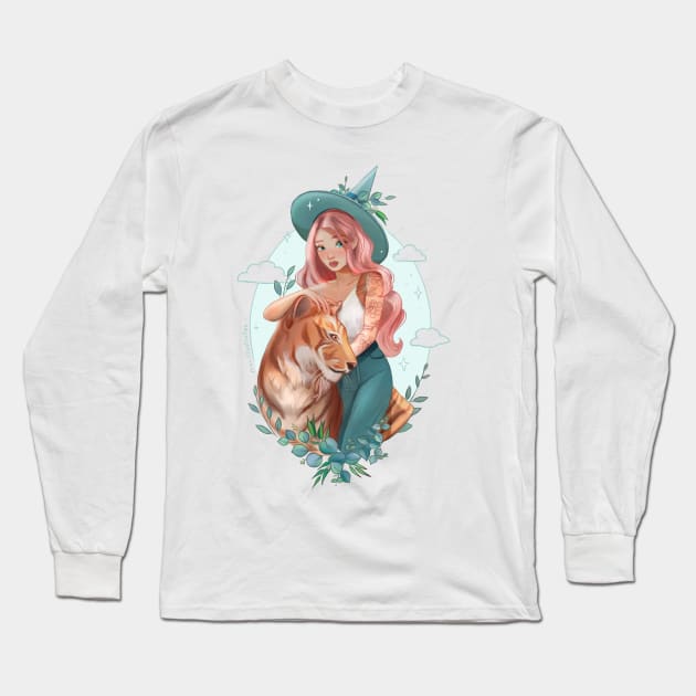 Girl and her Tiger Long Sleeve T-Shirt by Nixi